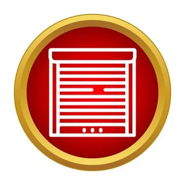 Roller shutter icon protecting garage door security concept Stockillustratie