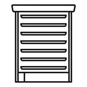 Roller shutter icon representing security and protection Stock Illustration