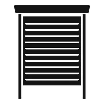 Roller shutter security gate icon protecting property Stock Illustration