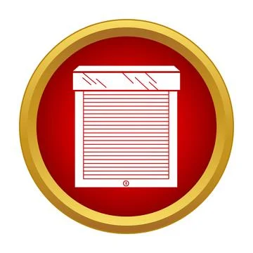 Roller shutter security symbol protecting home or business Иллюстрация