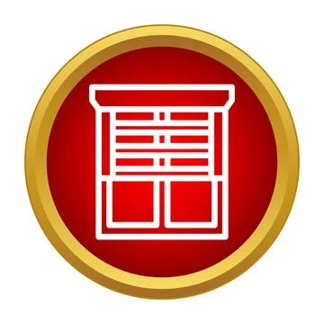 Roller shutter window providing home security and privacy Stock Illustration