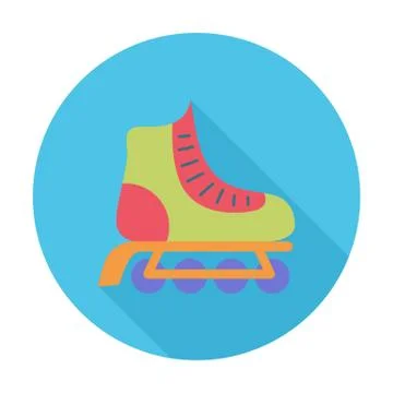 Roller skate flat icon Stock Illustration