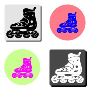 Roller skate. flat vector icon Stock Illustration