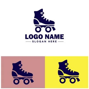 Roller skate icon Rollerblade Inline skate Quad skate flat logo sign symbol.. Stock Illustration