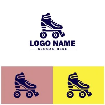 Roller skate icon Rollerblade Inline skate Quad skate flat logo sign symbol.. Stock Illustration