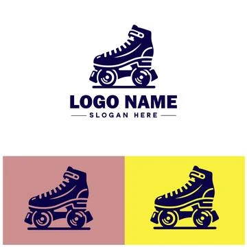 Roller skate icon Rollerblade Inline skate Quad skate flat logo sign symbol.. Illustrazione stock