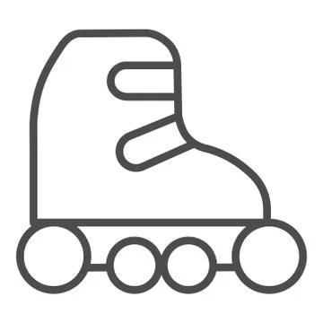 Roller skate icon thin line for web and mobile, modern minimalistic flat design Stock Illustration