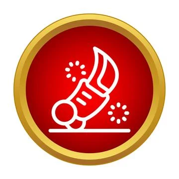Roller skate wheel icon with sparkling effects Stock Illustration