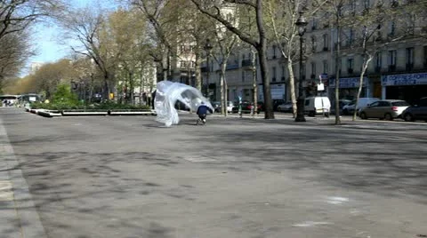 Roller skater performance Stock Footage 10880558