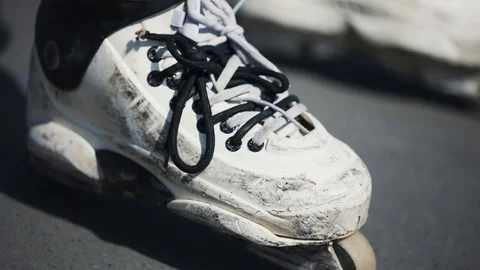 Roller skater skating in aggressive inline skates Stock Footage 105107918