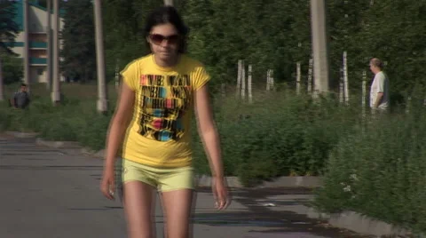 Roller skates 019 스톡 동영상 5896874