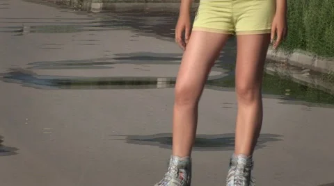 Roller skates 020 스톡 동영상 5899324
