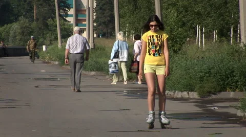 Roller skates 022 스톡 동영상 5900072