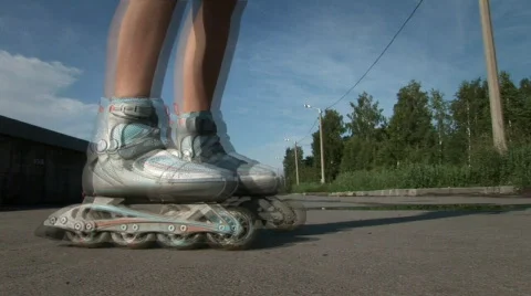 Roller skates 026 스톡 동영상 855994