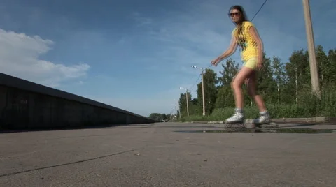 Roller skates 029 Stock Footage 5901563