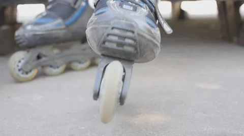 Roller skates close-up 30fps Stock Footage 64791922