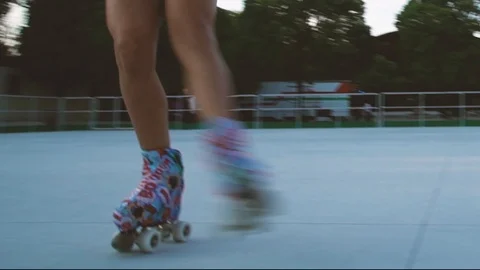 Roller Skates combinations Stock Footage