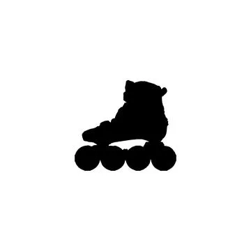 Roller skates icon. Simple style roller skate big sale poster background sy.. Stock Illustration