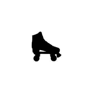 Roller skates icon. Simple style roller skate big sale poster background sy.. Stock Illustration