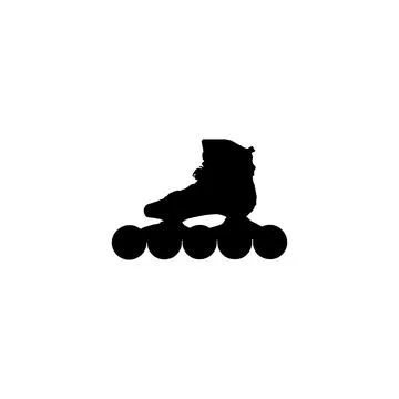 Roller skates icon. Simple style roller skate big sale poster background sy.. 스톡 일러스트