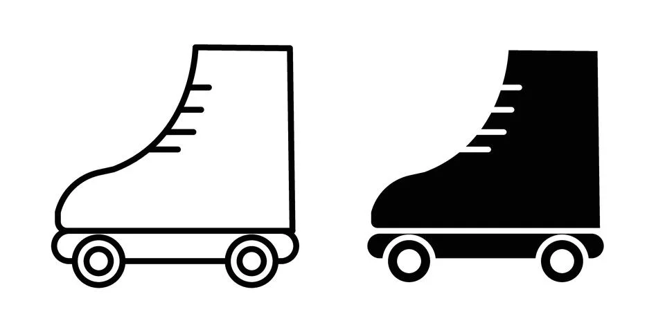 Roller skates icon vector design illustrations Stock Illustration