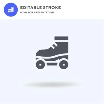 Roller Skates icon vector, filled flat sign, solid pictogram isolated on white 스톡 일러스트