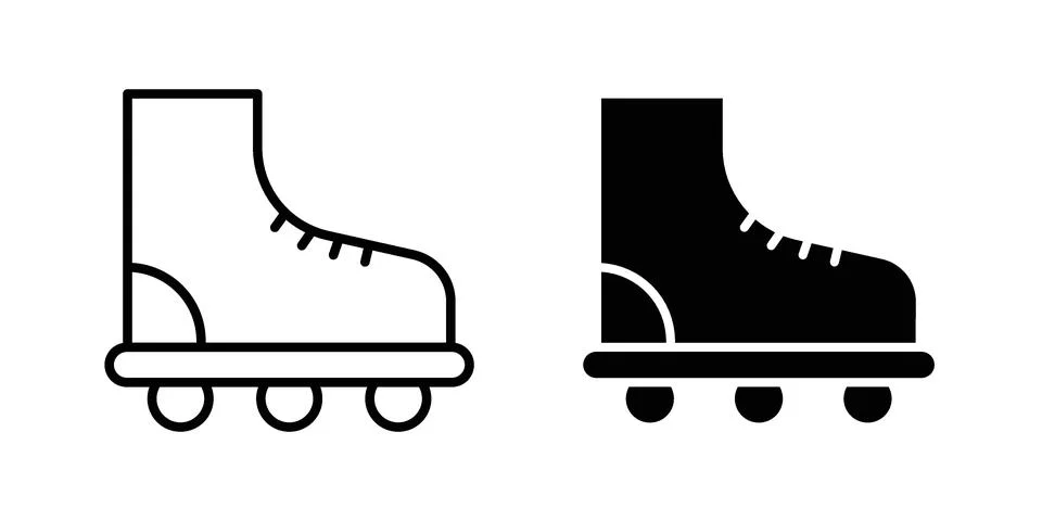 Roller skates icon for web projects Stock Illustration