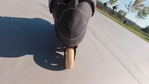 Roller Skates POV Stock Footage 161715365