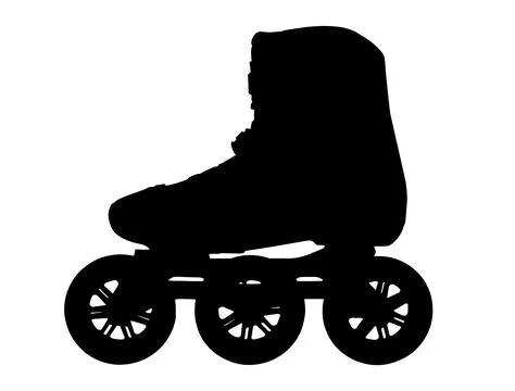 Roller skates silhouette vector art Stock Illustration