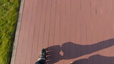 Roller Skates Top View Stock Footage 162065469
