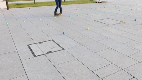 Roller skates3 Stock Footage 123666227