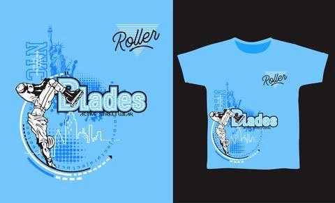 Roller Skating Action, vector illustration Stock Illustration