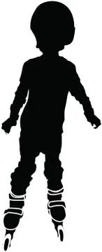 Roller Skating Boy Stock Illustration