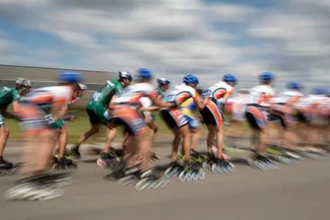 Roller Skating competition Stock Photos