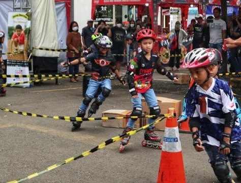 Roller skating competition Foto stock