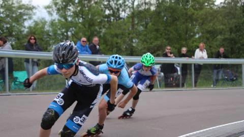 Roller skating contest Foto stock