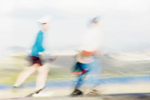 Roller skating Stock Photos