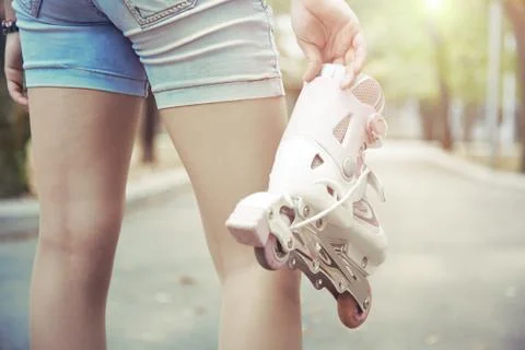 Roller skating Stock Photos