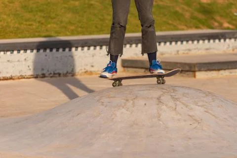 Roller skating Stock Photos