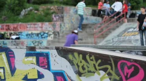 Roller skating playground 스톡 동영상 10923447