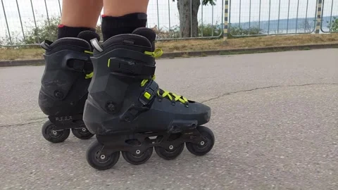 Roller skating pov asphalt 4k raw sound 004 Stock Footage 344584313
