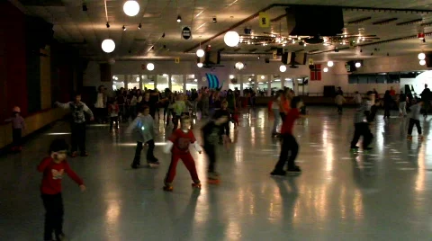 Roller skating rink Stock Footage 606865