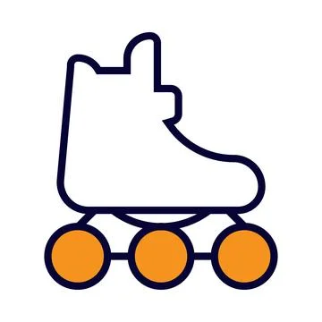 Roller skating, shoe, wheel, shoe wheel, roller skate icon Stock Illustration
