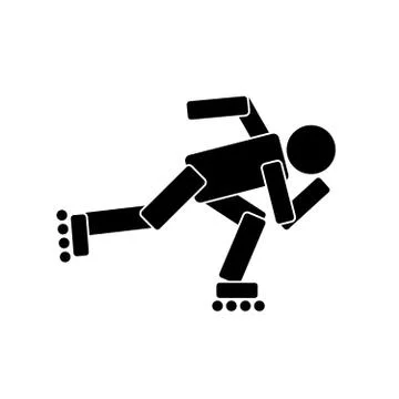 Roller skating sport Stock Illustration