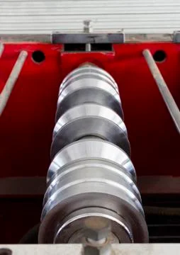 Roller of tile forming machine Stock Photos