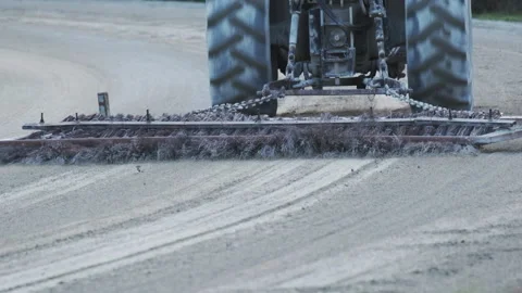 Roller Tractor prepares the arena field for an Equestrian competition in Italy Видео 166169561