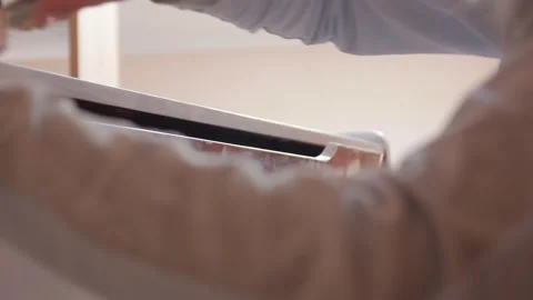 Roller Of White Paint Stock Footage 153241669