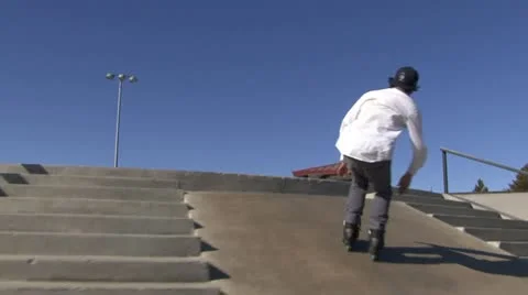 RollerBlade Fall2 Stock Footage