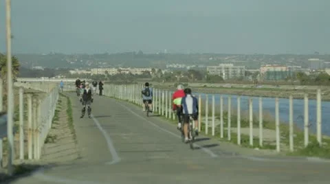 Rollerblader in Playa Del Ray Stock Footage 21998853