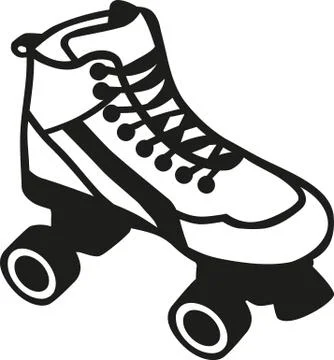 Rollerblades outline Stock Illustration